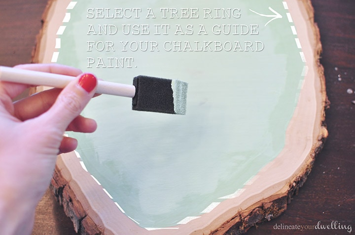 Tree Stump Chalkboard, Delineate Your Dwelling #chalkboard #MarthaStewartpaint #treestrump