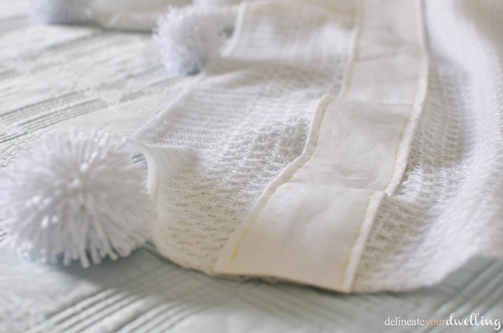 Pom Pom Throw Blanket, Delineate Your Dwelling #blanket #pompoms white throw blanket