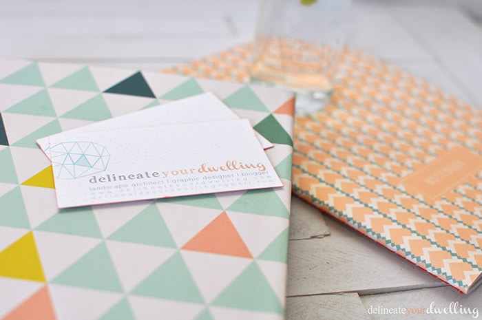 Learn how to customize your notebook cover in a few simple steps using fun and colorful scrapbook paper! Personalize your notebook to reflect your style. Delineate Your Dwelling #customnotebook #DIYnotebook #DIYjournal