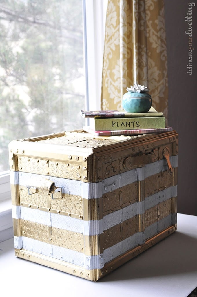 Gold and White Striped trunk 