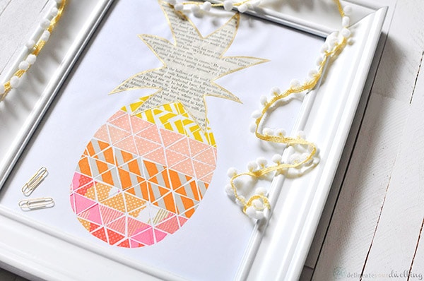 gorgeous DIY Washi Tape Pineapple 