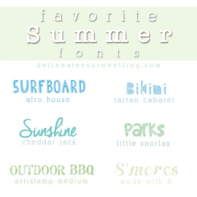 1 Favorite Summer Fonts