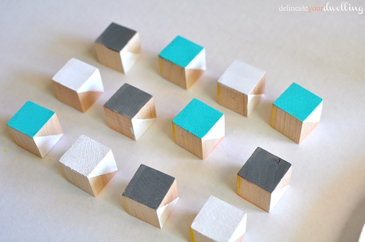 Painted Geometric Blocks, Delineate Your Dwelling
