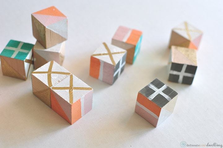 Painted Geometric Blocks, Delineate Your Dwelling