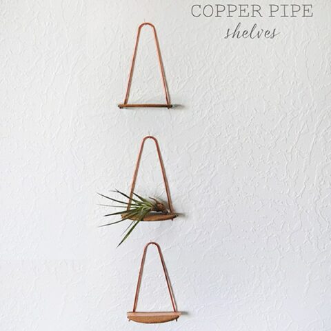1 Copper pipe shelf