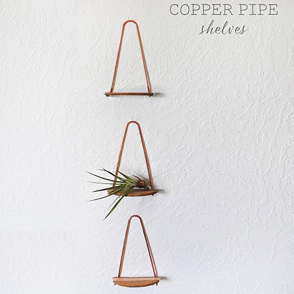 1 Copper pipe shelf