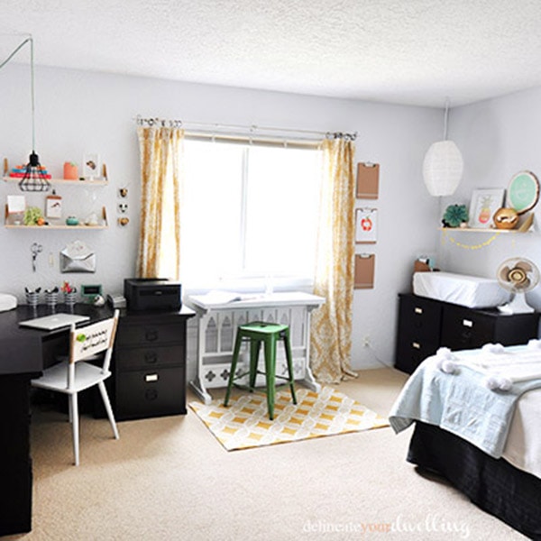 1-Craft Guest Office makeover REVEAL