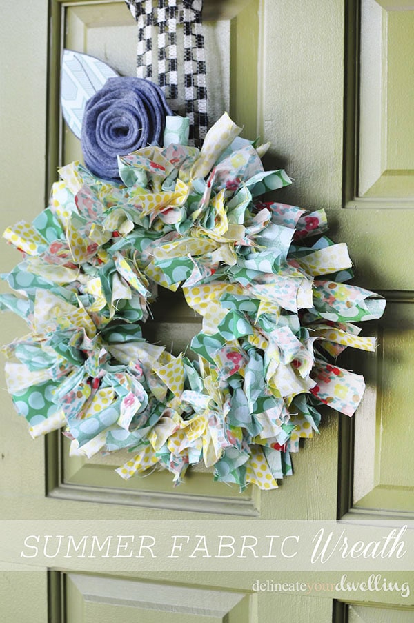 Create a simple Summer Fabric Wreath in no time at all! Delineate Your Dwelling