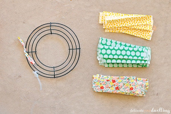 3 Summer Fabric Wreath