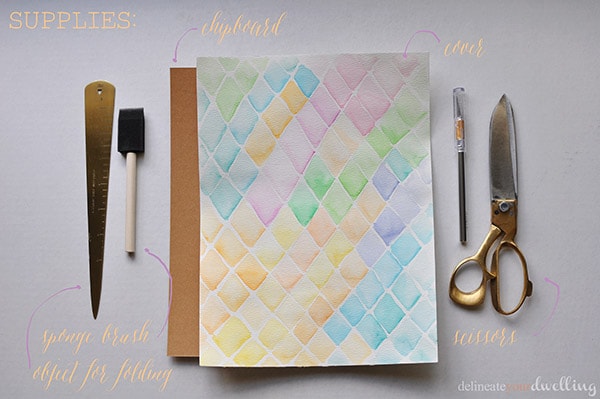 Watercolor notebook supplies