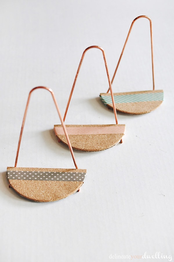 Simple and mini Copper pipe shelves. Fun to make and perfect to hold small decor on your wall. | Delineate Your Dwelling