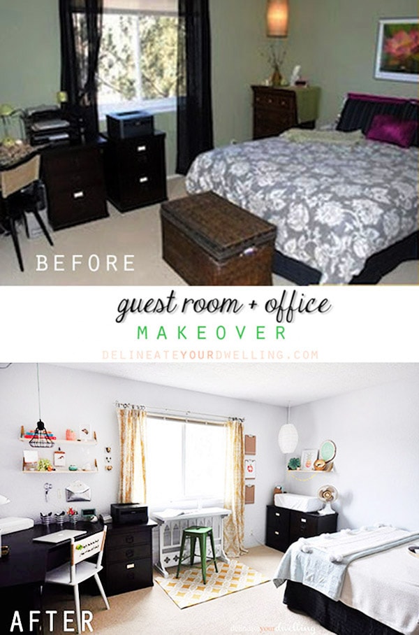 Guest Office makeover - Before + After