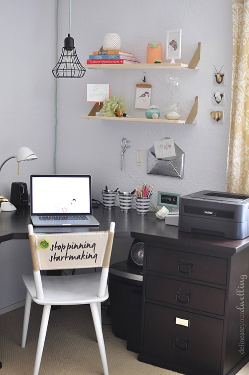 Guest Room + Office Makeover, Desk Details, Delineate Your Dwelling