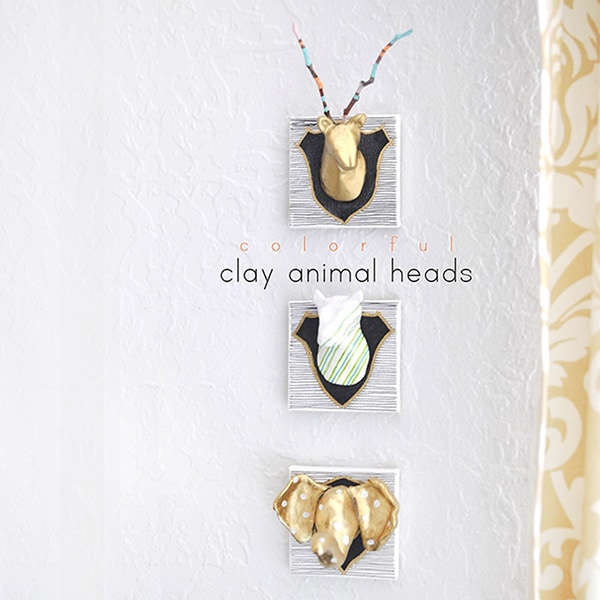 Colorful Clay Animal Heads