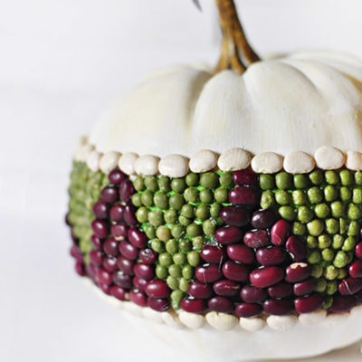 See how to create this easy and fun DIY Bean Pumpkin for the Fall Season!