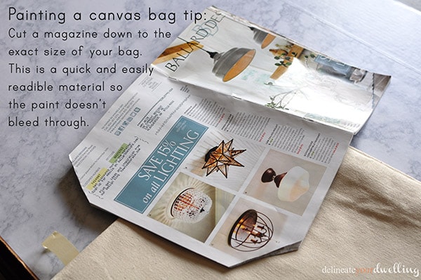 Learn how to make a simple Burberry Inspired Canvas Tote Bag! The perfect inexpensive DIY craft to replace a Burberry canvas weekend tote bag. Delineate Your Dwelling #Burberrytote #Canvastote