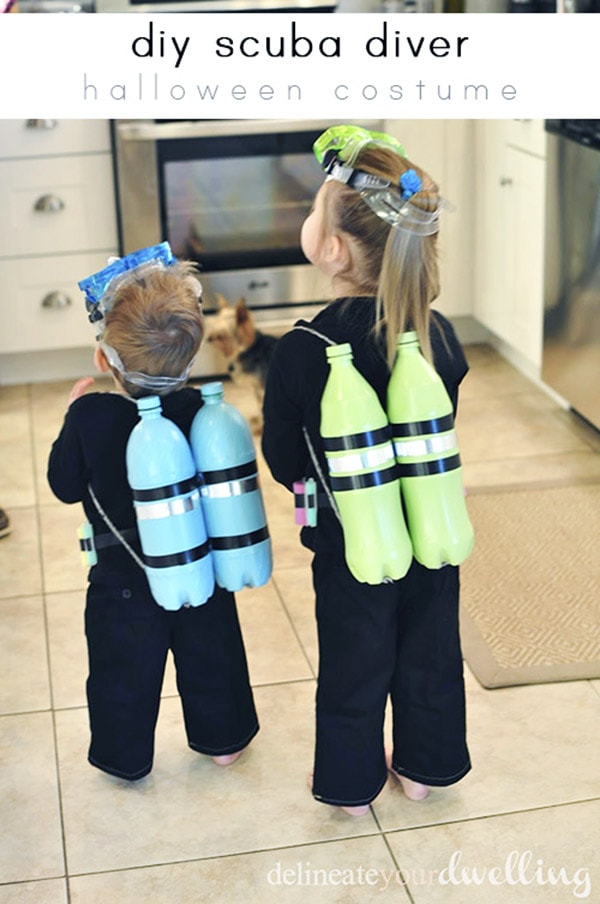 homemade scuba diver costume for kids