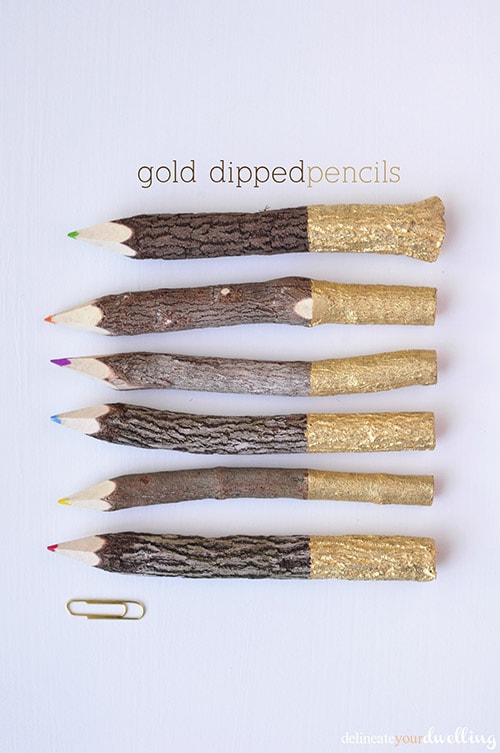Gold Dipped Pencils