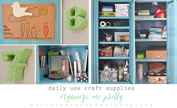 Daily Use Craft Supplies Organize Me Pretty Hour Tour, Delineate Your Dwelling #OrganizeMePretty