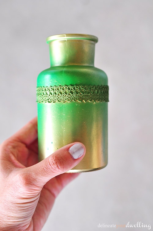 Gold + Green Bottle