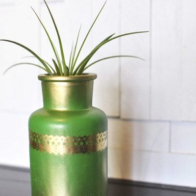 gold green ombre bottle