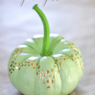 Mint Green + Gold Pumpkin, Delineate Your Dwelling