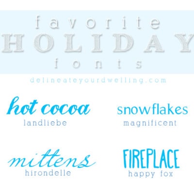 1 Favorite Holiday fonts