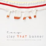 DIY Air Dry Clay TDAY banner, perfect for Thanksgiving decor - Delineate Your Dwelling