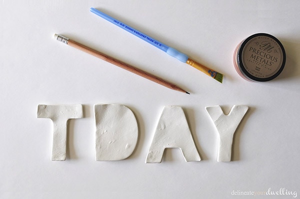 Thanksgiving clay letters