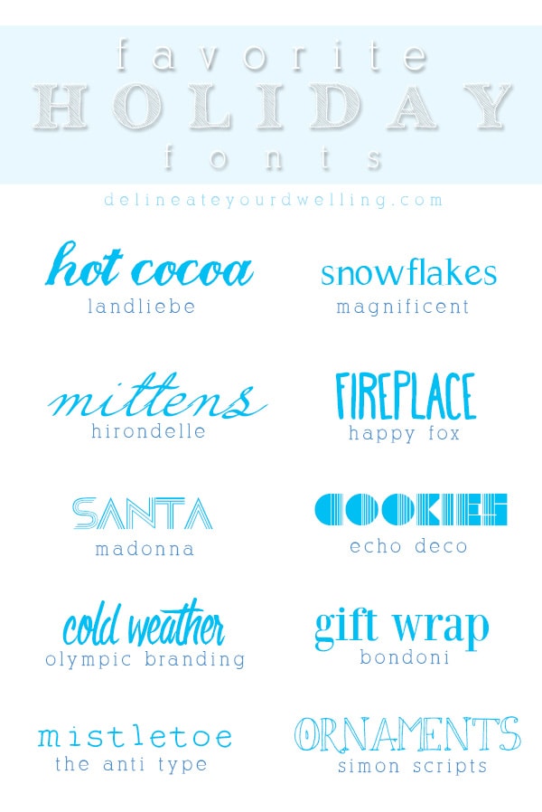 Favorite Holiday fonts