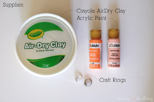 Geometric Clay Rings supplies, Delineate Your Dwelling