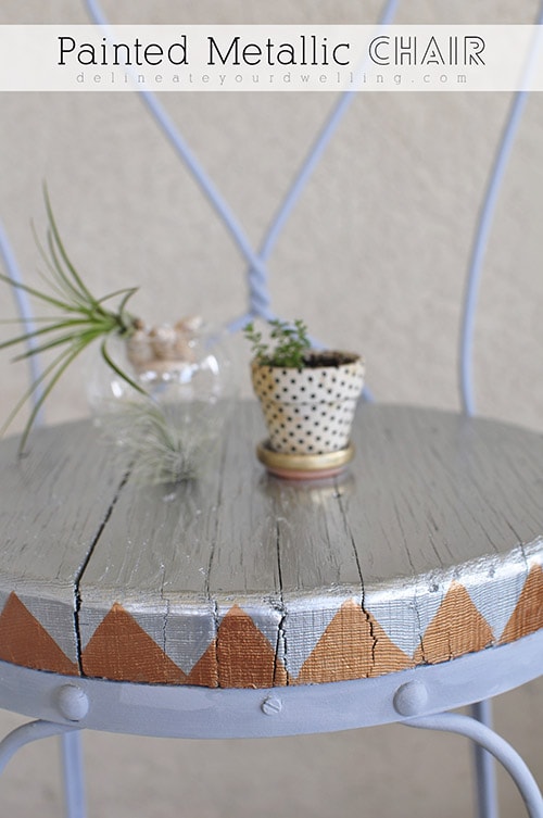 Painted Metal Chair, Delineateyourdwelling.com