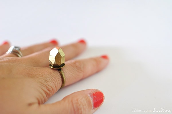 Gold Clay Rings