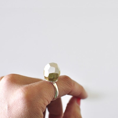 White Gold Clay Ring, Delineate Your Dwelling
