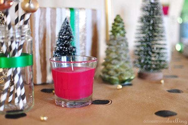 Colorful Christmas Party candle, Delineateyourdwelling.com