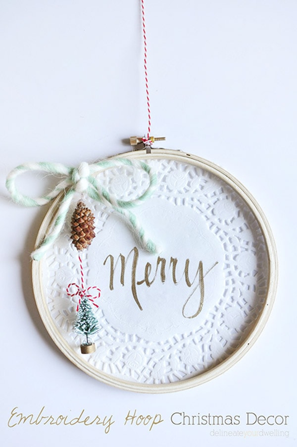 Embroidery Hoop Christmas Decor