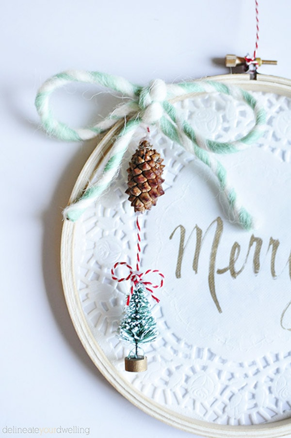 Embroidery Hoop Christmas Decor