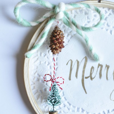 Embroidery Hoop Christmas Wall Decor