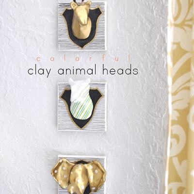 Fun to make, Air Dry Clay Animal Head, Delineateyourdwelling.com