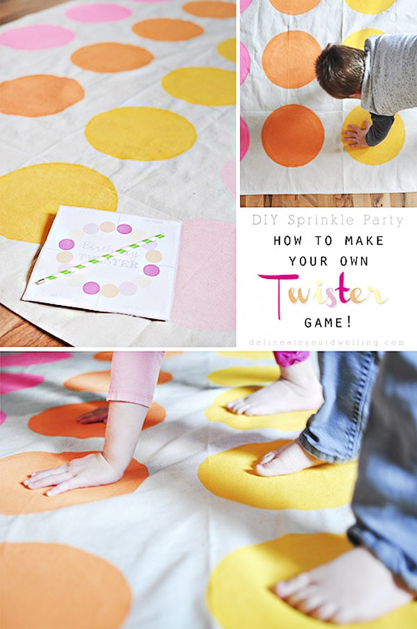 homemade DIY Twister mat 