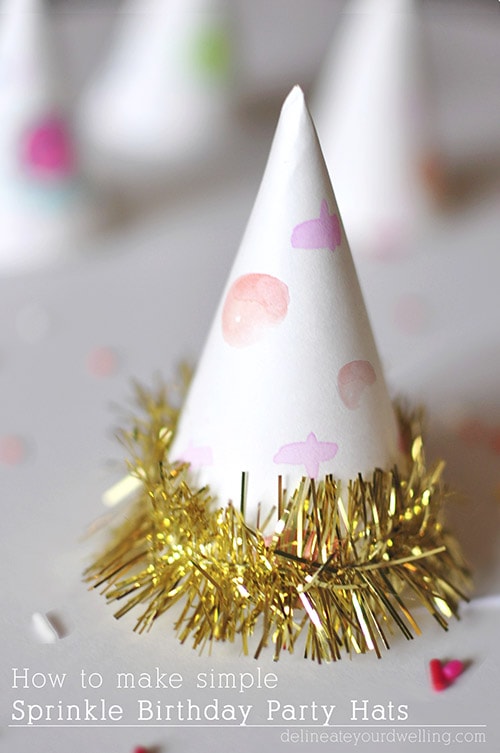 Sprinkle Birthday Party Hats