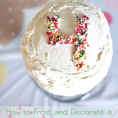 How to Frost and Decorate a Sprinkle Cake, Delineateyourdwelling.com