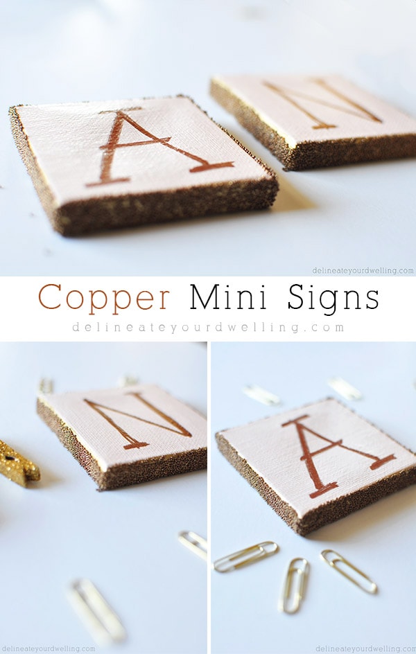 Copper Mini Sign, Delineateyourdwelling.com