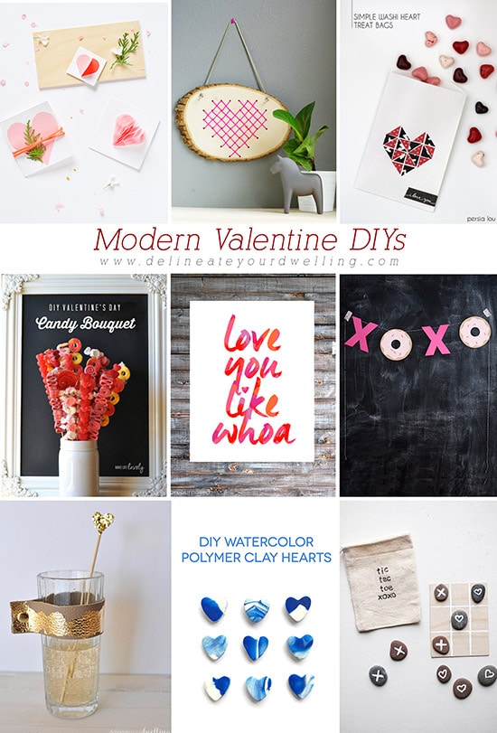 Modern Valentine DIYs, delineateyourdwelling.com