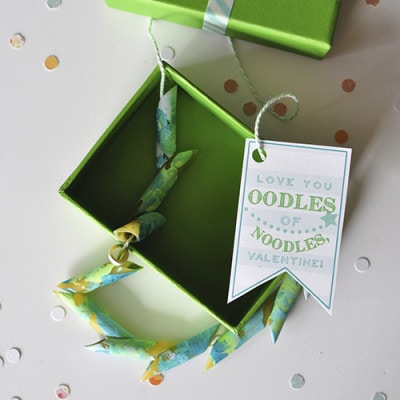 Noodles green necklace