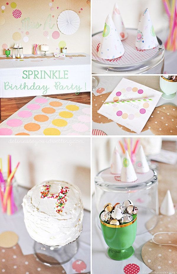 Sprinkle Themed Birthday Party