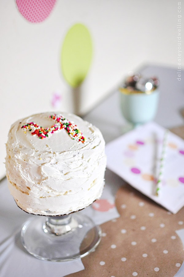 Sprinkle Party birthday cake - homemade