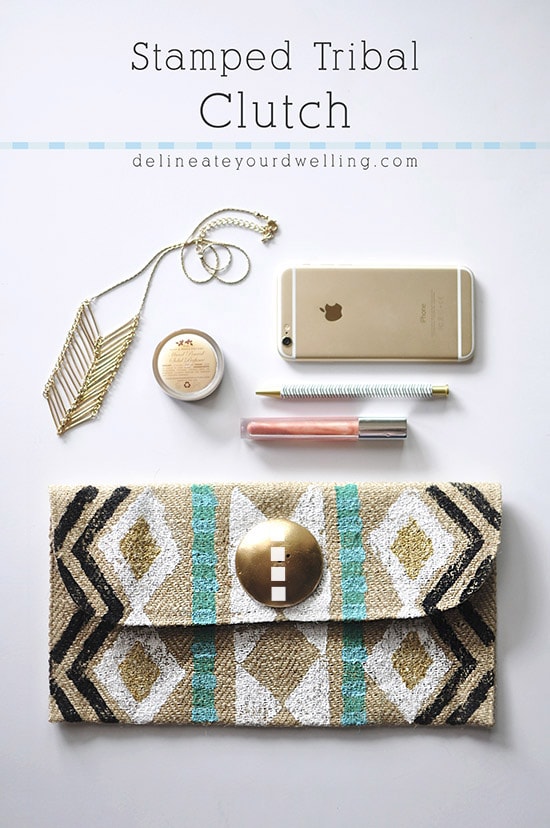 Stamped Tribal Clutch, Delineateyourdwelling.com