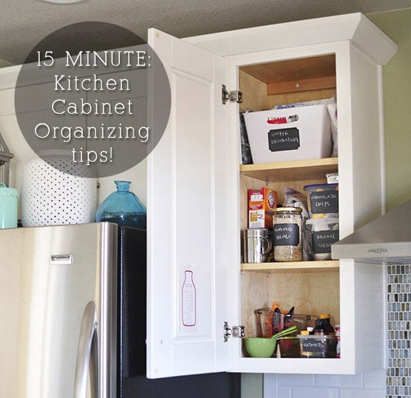 15 Minute : Kitchen Cabinet Organizing