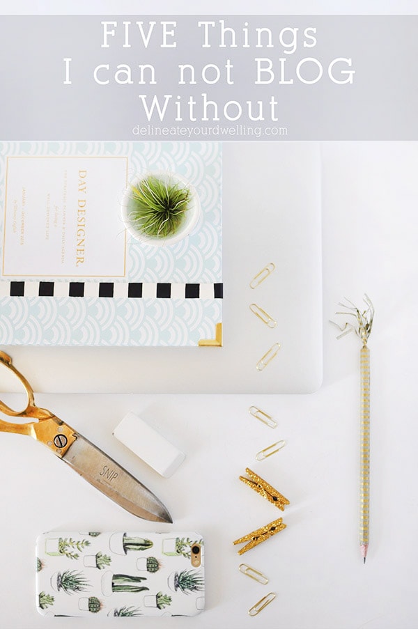 5 Things I can't Blog without! Delineate Your Dwelling